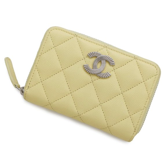 CHANEL Yellow Logo Wallet - Picture 1 of 14